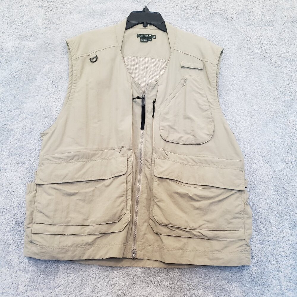 Royal Robbins Mens Vest Outdoor Travel Explorer Fishing Hunting EUC Size XXL Tan